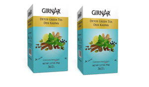 Girnar Green Tea, Desi Kahwa, 36 Tea Bags (36 Teabags (Pack of 2))