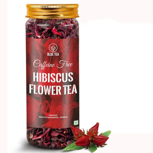 BLUE TEA - Hibiscus Flower Herbal Tea || NATURAL COLORANT || Used for Iced Tea Cocktails, Mocktail & Syrups - Vegan - GMO Free | 50 gm (Pack of 1)