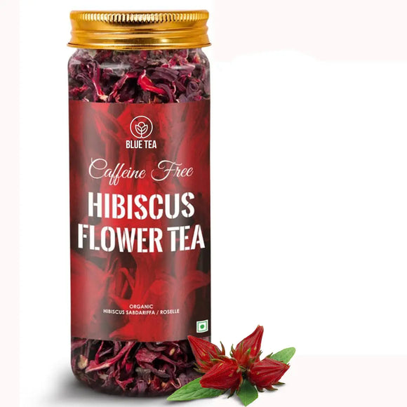 BLUE TEA - Hibiscus Flower Herbal Tea || NATURAL COLORANT || Used for Iced Tea Cocktails, Mocktail & Syrups - Vegan - GMO Free | 50 gm (Pack of 1)