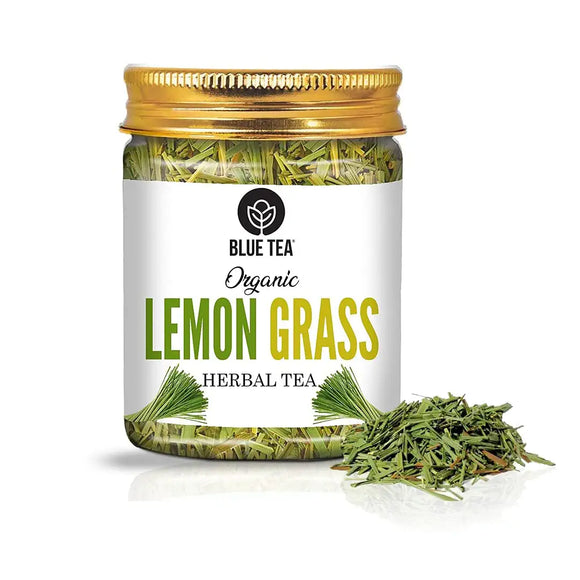 BLUE TEA - Organic Lemongrass Herbal Tea Leaves I Boost Metabolism used for Detox |100g - 100 Cups |