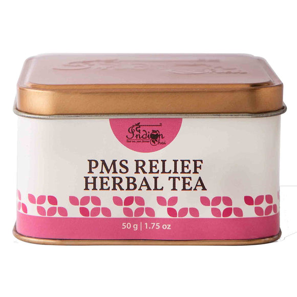 The Indian Chai – PMS Relief Herbal Tea with Ashwagandha, Shatavari, Dandelion & Maca Root , Supports Healthy Cycle and Eases Discomforts 50g