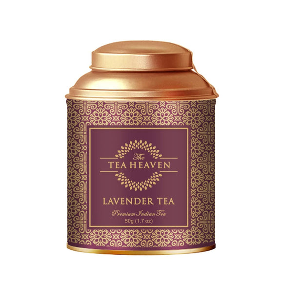 The Tea Heaven | Diwali Gift - Stress Relief Lavender Tea(Wellness Tea) | Tea Gift Pack-Promotes Better sleep-100 % Organic Ingredients- 50 Grams (25 Cups)