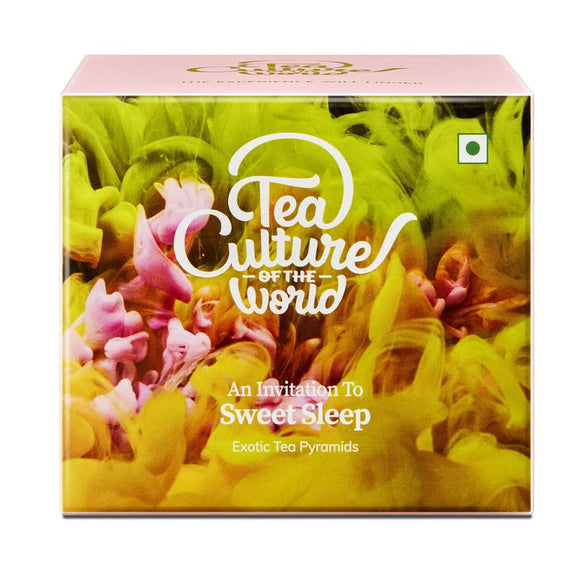Tea Culture of The World Sweet Sleep Tea | Calming Tea | Premium First Quality Green Teabags | Chamomile Tea | Flower Teabags , 20 Count