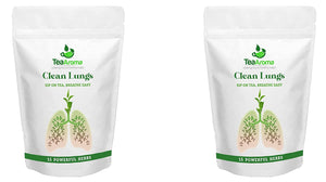 Tea Aroma - Clean Lungs Tea Combo | Completely Natural Formulation | Herbal Tea Organic | Detox Tea - Pack of 2