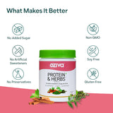 OZiva Protein & Herbs, Women, (Natural Protein Powder with Ayurvedic Herbs like Shatavari, Giloy, Curcumin & Multivitamins for Better Metabolism, Skin & Hair) Cafe Mocha, 500g