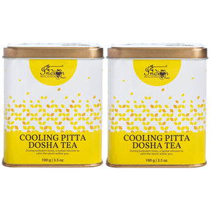 The Indian Chai - Cooling Pitta Dosha Ayurvedic Tea 200g with Brahmi, Amla, Spearmint, Rose Petals etc, Promotes Clear Thinking, Cools Down Mind, Body & Emotions, Ayurvedic Herbal Tea