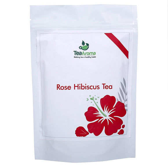 Tea Aroma -Rose Hibiscus Tea Caffeine, 100 Gm Organic Rose & Hibiscus - 100 g