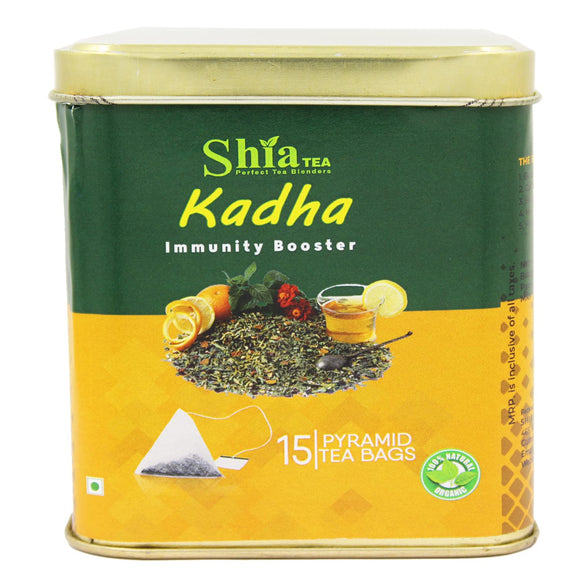 Shia Tea Immunity Booster Kadha Tea | Herbal Tea for Immunity | Kadha with Tulsi, Amla, Turmeric, Ginger, Black Pepper, Fennel, Cumin and Cloves that Lowers Cholestrol