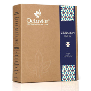 Octavius Cinnamon Loose Leaf Black Tea - 100 Gms