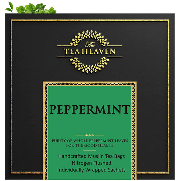 The Tea Heaven | Diwali Gift - Peppermint Herbal Tea- 25 Tea Bags- Gas and Acidity Relief, Improves Digestion
