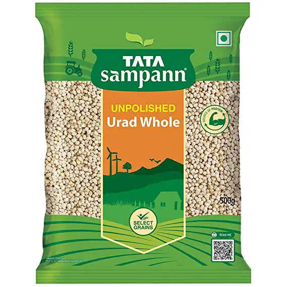 Tata Sampann Unpolished Urad Whole Dal, 500g