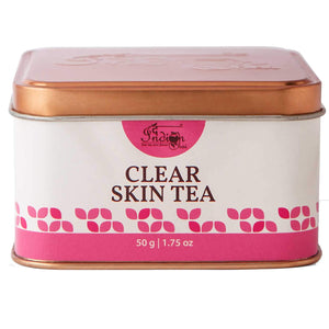 The Indian Chai - Clear Skin Tea 50g with Rose, Chamomile, Lavender Sage for Skin Glow, Natural Beauty Enhancer Herbal Tea