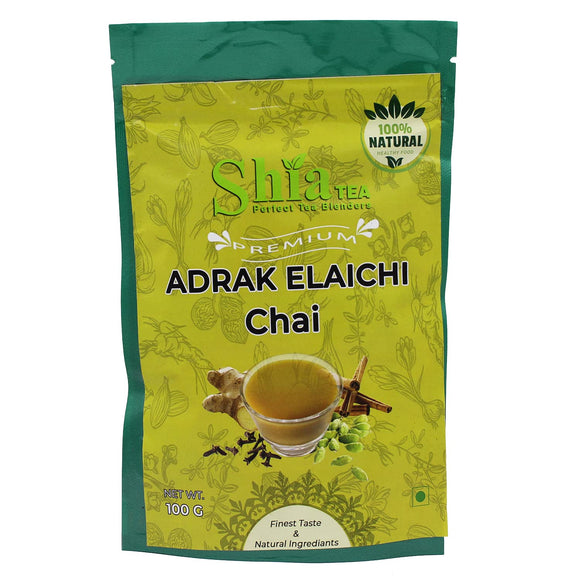 Shia Adrak Elaichi Chai | Rich and Flavoured Chai | Black Tea | Natural Spices |100 grams