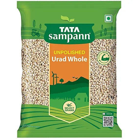 Tata Sampann Unpolished Urad Whole Dal, 1kg