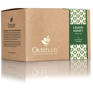 Octavius Lemon Honey Green Tea | Refreshing Calorie Free Healthy Brew | Rich in Vitamin C | High Antioxidant & Anti-Inflammatory Properties | Naturally Sweet & Tangy | Slimming Detox Tea | 50 Teabags