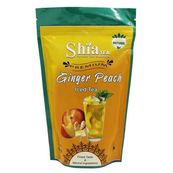 Shia ginger peach Iced Tea | Fresh Flavoured Tea | Natural Flavour | Black Tea (ginger peach)