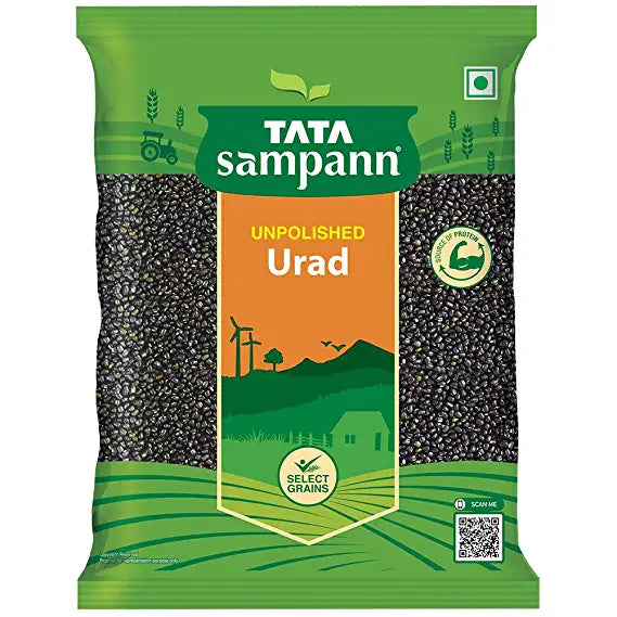 Tata Sampann Unpolished Urad Kali Dal, 500g