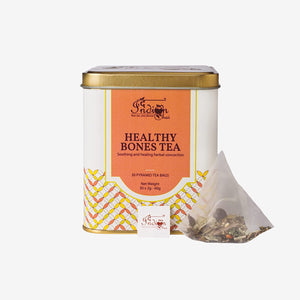 The Indian Chai – Healthy Bones Tea 30 Pyramid Tea Bags with Horsetail, Dandelion Leaf and Flower, Hadjod Leaf, Galangal Root etc. for Bone Health, Boosts Collagen Production, Herbal Tea