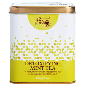 The Indian Chai - Detoxifying Mint Tea 100g with Spearmint, Peppermint, Ginger, Fennel etc for Digestion, Prevents gas, Helps Flush Out Toxins, Detox Herbal Tea