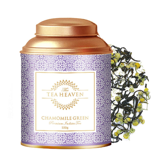 The Tea Heaven | Diwali Gift - Chamomile Green Tea| Tea Gift Pack-100 % Natural Ingredients- 100 Grams(50 Cups)