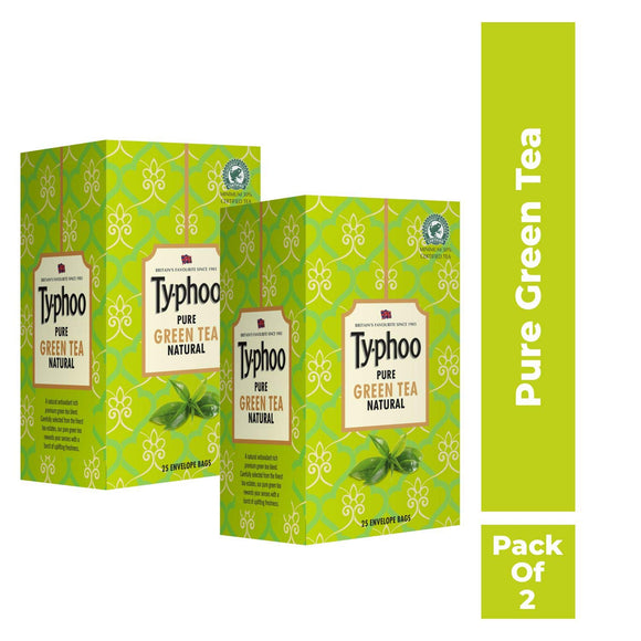 Typhoo Green Tea, 25 Tea Bags (Pack of 2)
