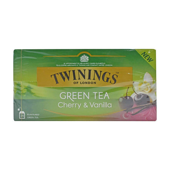 Twinings Green Tea Cherry and Vanilla Pouch, 42 g