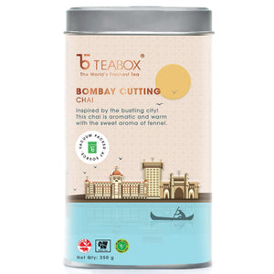 Teabox Bombay Cutting Masala Chai 250 Grams | Inspired By The Bustling City | Tea Blended With Natural Cardamom, Ginger & Fennel