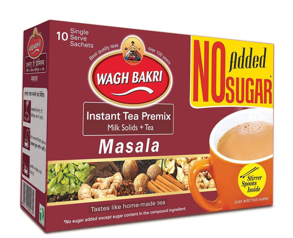 Wagh Bakri Masala Instant Tea Premix Masala - No Added Suger, 80g - (Pack of 8)
