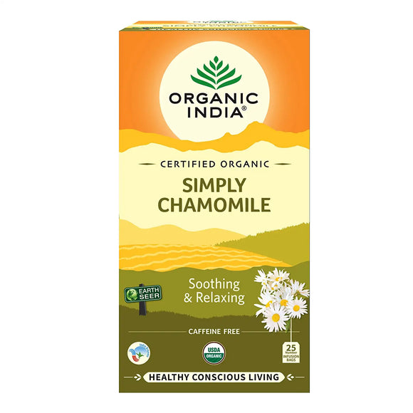 ORGANIC INDIA Simply Chamomile 25 Tea bags (Pack of 2)