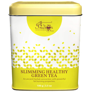 The Indian Chai - Slimming Healthy Green Tea 100g with ?Garcinia Combogia, Organic Lemongrass Leaves, Rose Petals etc for Weight Loss and Detox