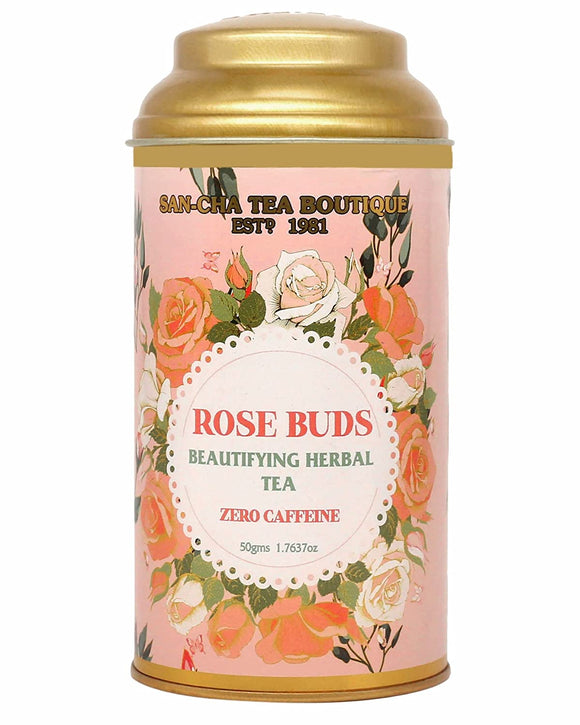 Sancha Tea Boutique|Rose Buds Tea|50g|Superior Mini Rose Buds| All Natural & Sun Dried|Herbal Tea|Caffeine Free Tea