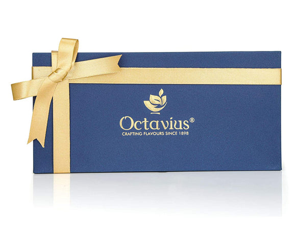 Octavius Tea Time Treasure | Charming Chais | With 4 Assorted Loose Leaf Black Tea Chai Infusions | Packed in Charming Cork-Lid Glass Vials |Premium Diwali Gift Hamper |Tea Gift Set For Tea Lovers