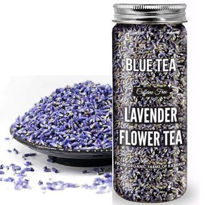 BLUE TEA- Lavender Flower Tea - 50 gm || STRESS RELIEF TEA || Tea, Baking, Lemonade - Fresh Fragrance | FOOD GRADE Pet Jar Pack |