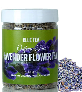 BLUE TEA- Lavender Flowers from Kashmir, 100g | for Tea, Baking, Crafts, Sachets, Baths, Aromatherapy, Oil Infusions, Tinctures