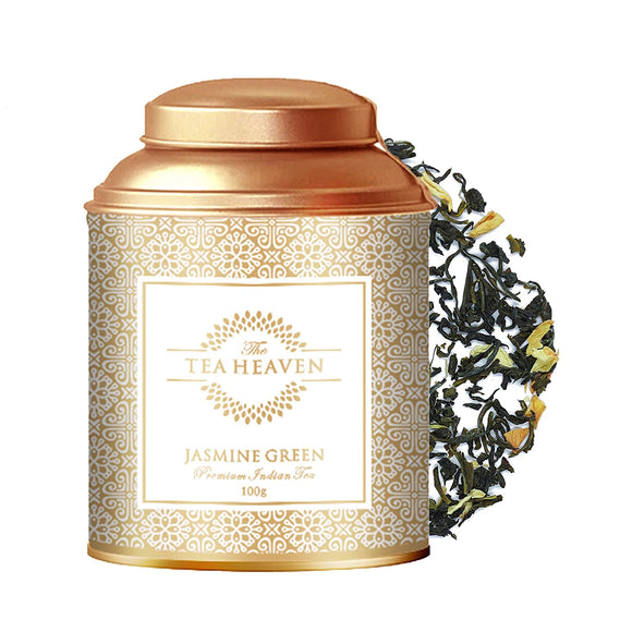 The Tea Heaven | Diwali Gift - Jasmine Green Tea| Tea Gift Pack-100 % Natural Ingredients- 100 Grams(50 Cups)