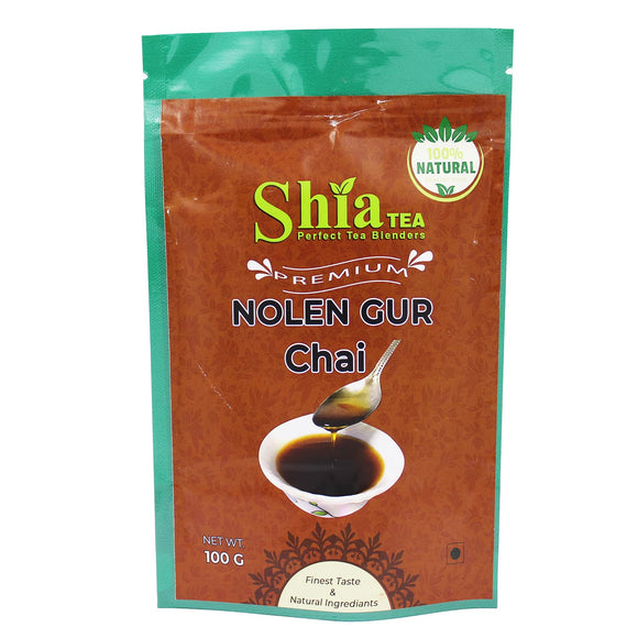 Shia Nolen Gur Chai | Rich and Flavoured Chai | Black Tea | Natural Spices |100 grams (Nolen Gur Chai)