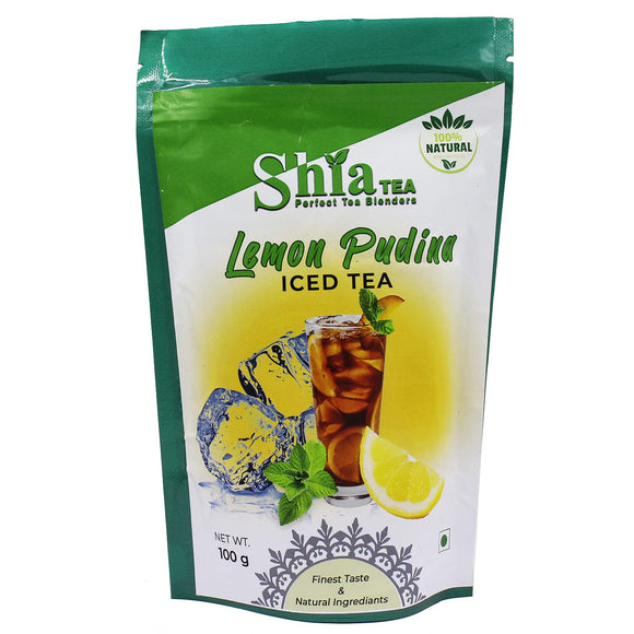 Shia Lemon Pudina Iced Tea | Fresh Flavoured Tea | Natural Flavour | Black Tea (Lemon pudina)
