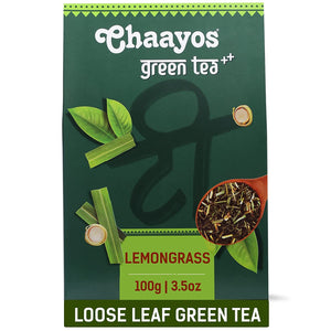 Chaayos Lemongrass Green Tea | Lemongrass Tea | Whole Leaf Loose Tea | Immunity Boosting - 100g [50 Cups] | Antioxidant Green Tea | Organic Green Tea