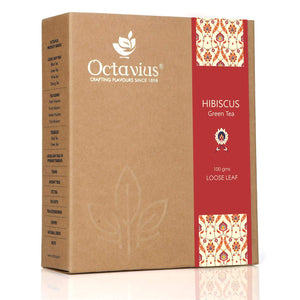 Octavius Hibiscus, Clove and Lemon Grass Loose Leaf Green Tea - 100 Gms