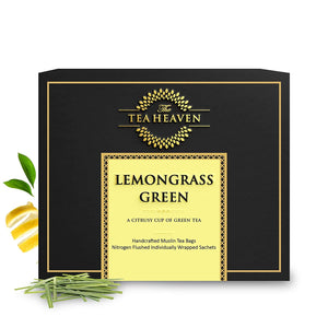The Tea Heaven | Diwali Gift - Lemongrass Green Tea-Helps in Digestion- 100 % Natural Ingredients- 17 Tea Bags(16+1 Tea Bags)