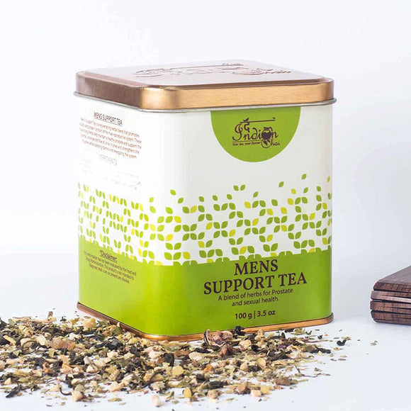 The Indian Chai – Mens Support Tea 200g with Ashwagandha, Gokshura, Mucuna Pruriens etc, Promotes Vitality, Strength & Proper Function, Ayurvedic Herbal Tea