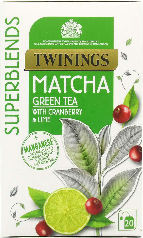 Twinings Matcha Green Tea with Cranberr & Lime 20Tea Bags.