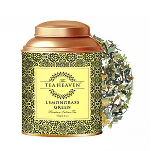 The Tea Heaven | Diwali Gift - Lemongrass Green Tea-Helps in Digestion- 100 % Natural Ingredients- 100 Grams (50 Cups)
