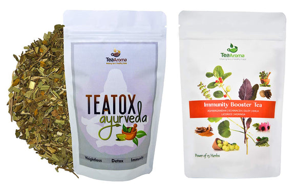 Tea Aroma -Teatox Ayurveda & Immunity Booster Combo, 100 Gm (Combo of 2)