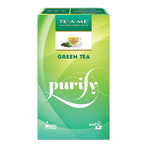 TE-A-ME Purify Green Tea, 100 Tea Bags - 100% Natural Ingredient - Green Tea - Zero Calories - Improves Metabolism & Reduces Waist