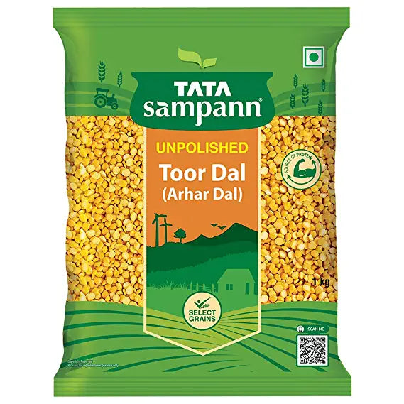 Tata Sampann Unpolished Toor Dal/ Arhar Dal, 1kg