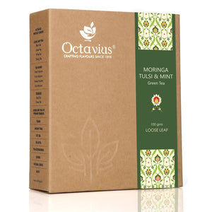 Octavius Moringa, Tulsi & Mint Loose Leaf Green Tea - 100 Gms