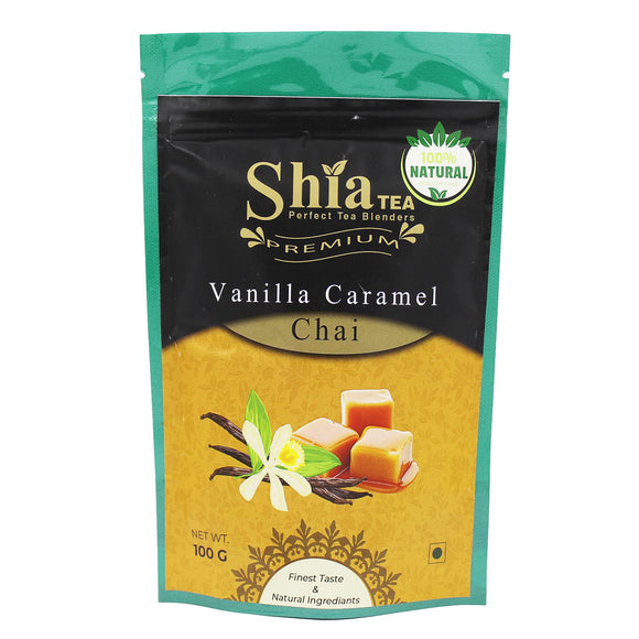 Shia Vanilla Caramel Chai | Natural Vanilla Flavour | Caramel Tea |100 grams