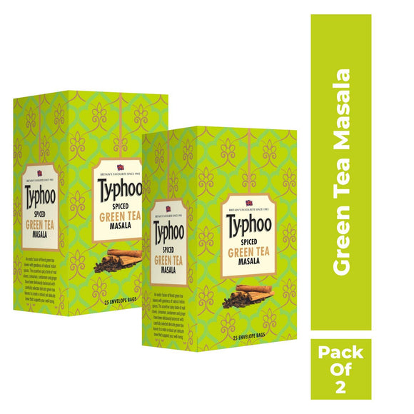Typhoo Green Tea Masala (25 Tea Bags) (Pack of 2)