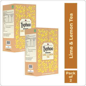 Typhoo Lime and Lemon Flavoured Tea, 25 Tea Bags (Pack of 2)